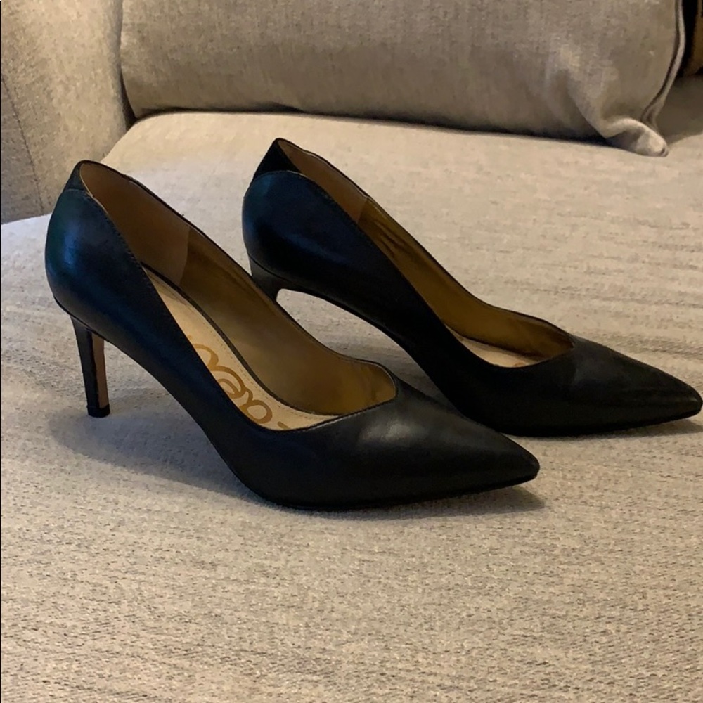 Sam Edelman Black Leather Pump Size 7.5